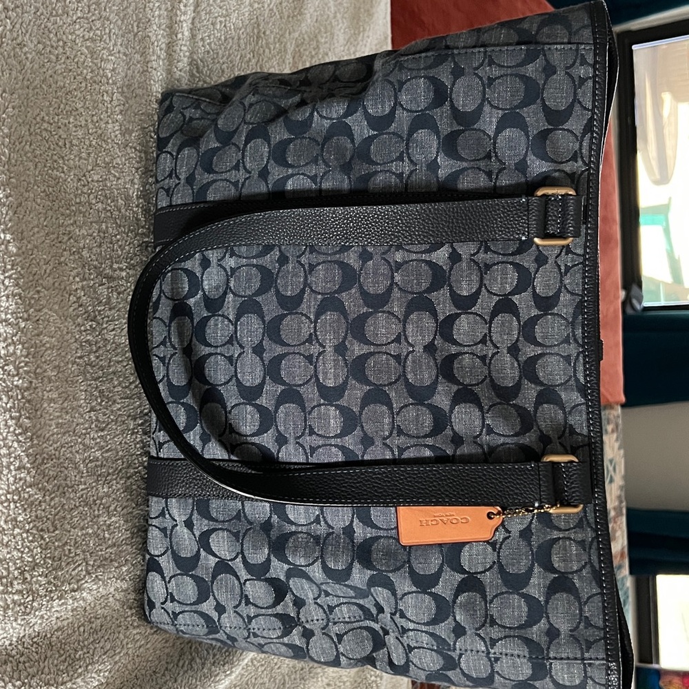 Coach Navy signature tote - Picture 6 of 6